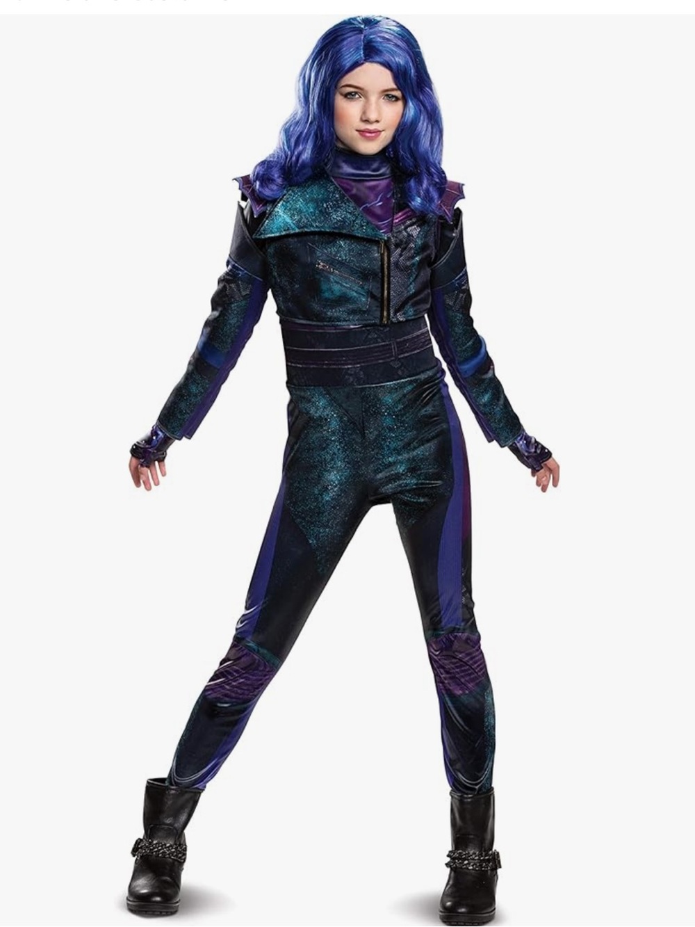Disney Descendants 3 Mal Costume Girls Size 7/8 Halloween Cosplay Dress Up Set